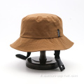 Brown 100% poliestere all'ingrosso cappello da secchio all'ingrosso